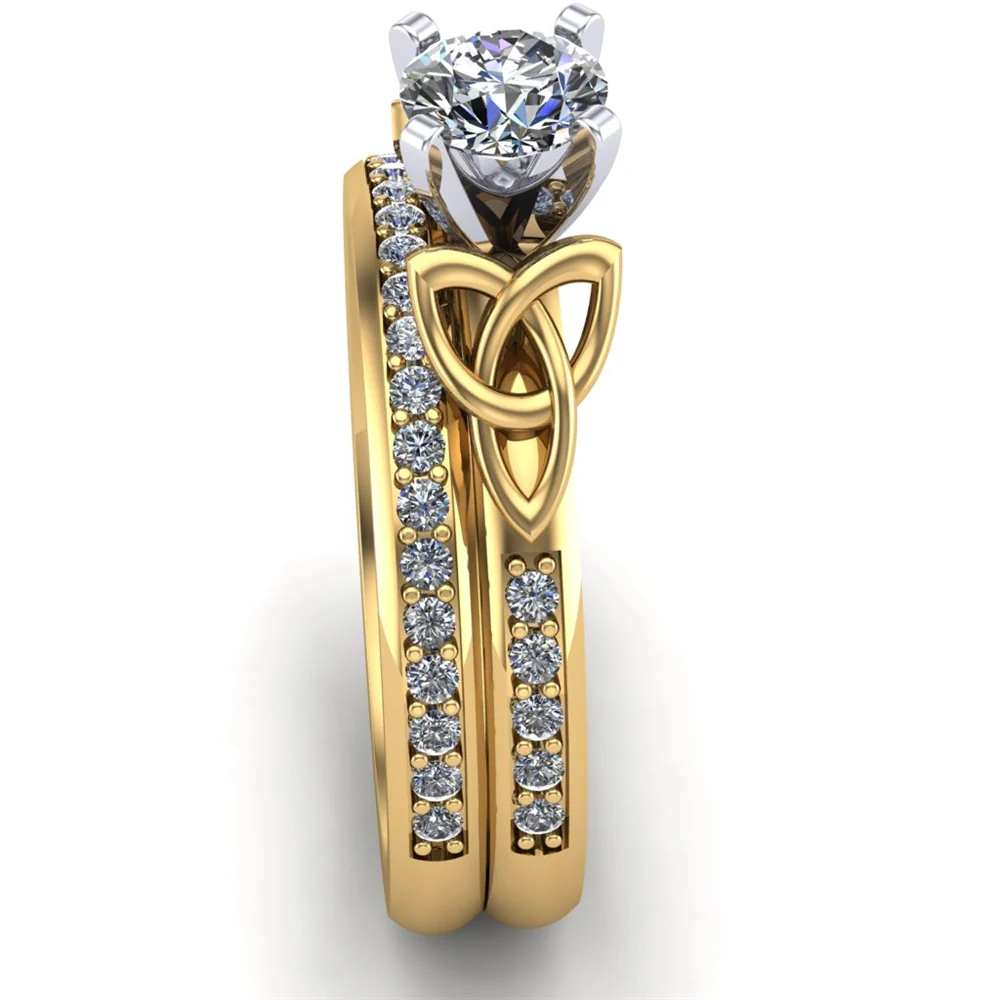 14K Yellow Gold Celtic Bridal Set AYLIN-1S-SET-YELLOW - Image 11