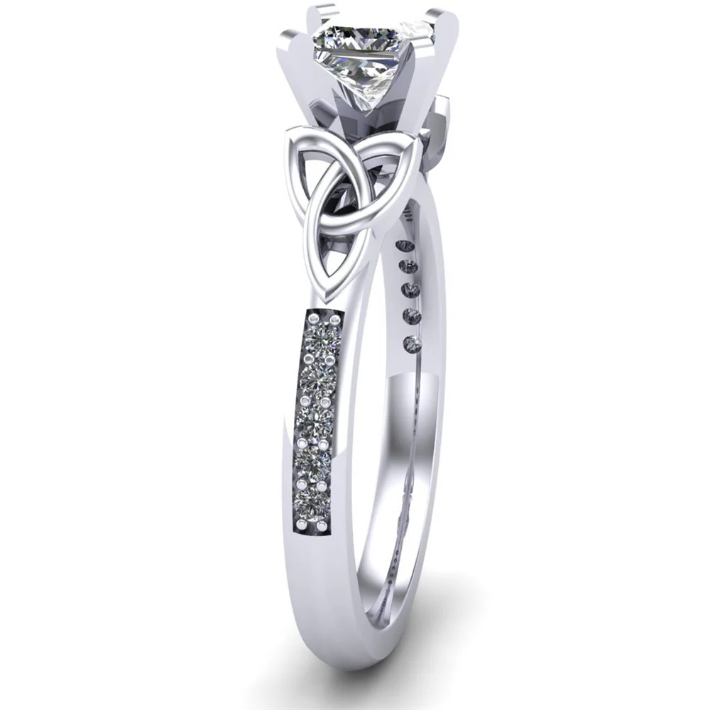 Celtic Engagement Ring AYLIN-1-PLATINUM-PRINCESS - Image 8