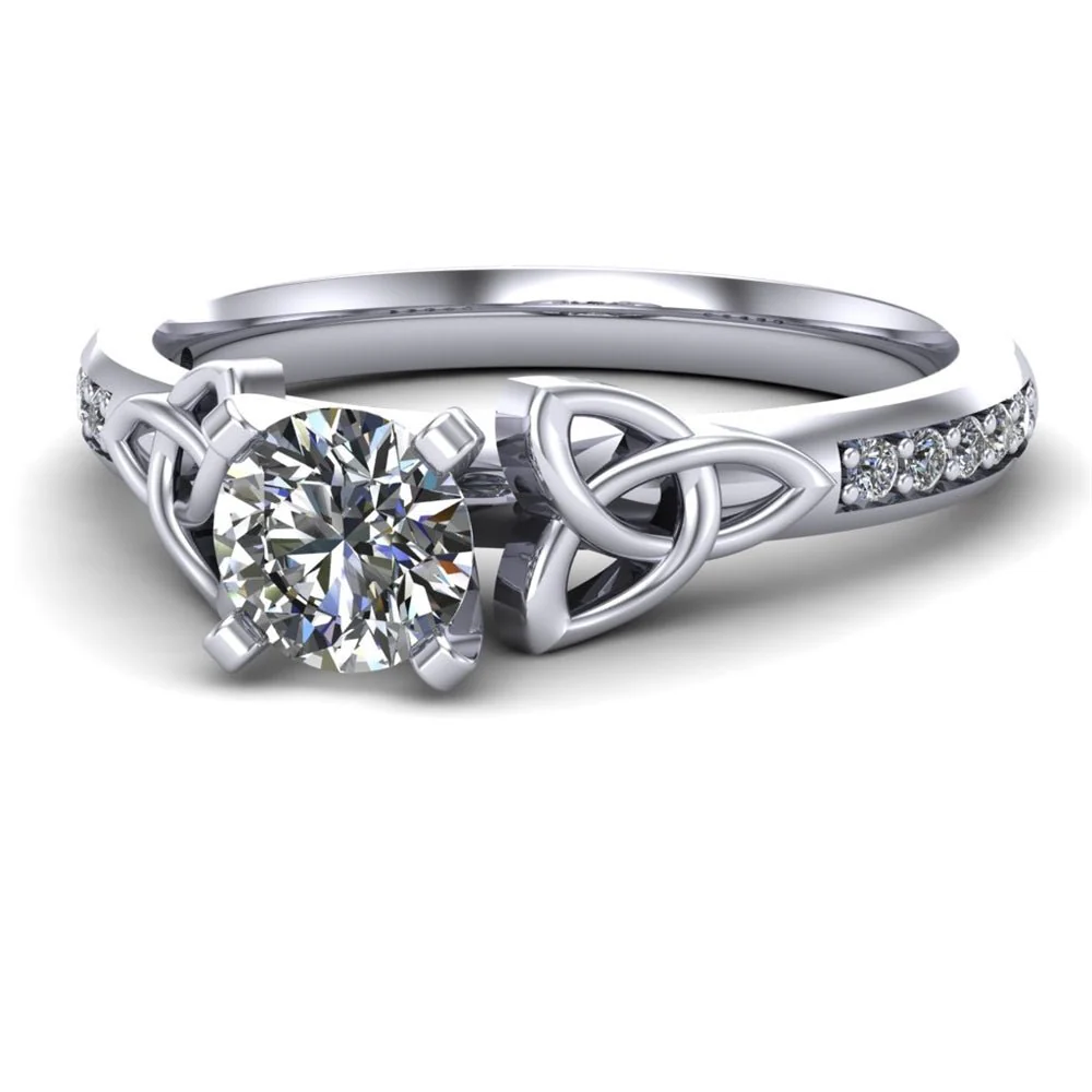 Celtic Engagement Ring AYLIN-1-PLATINUM-ROUND - Image 7