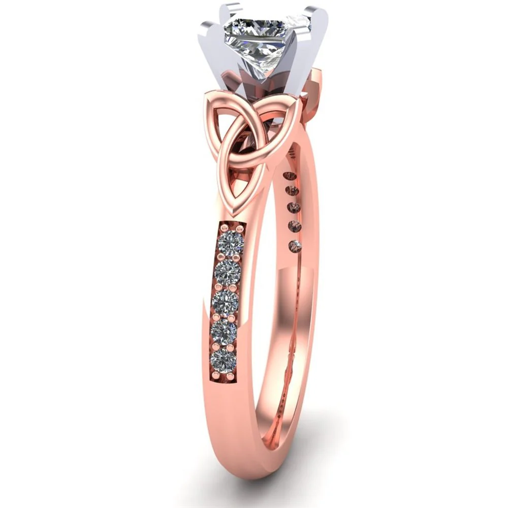 Celtic Engagement Ring AYLIN-1-ROSE-PRINCESS - Image 7