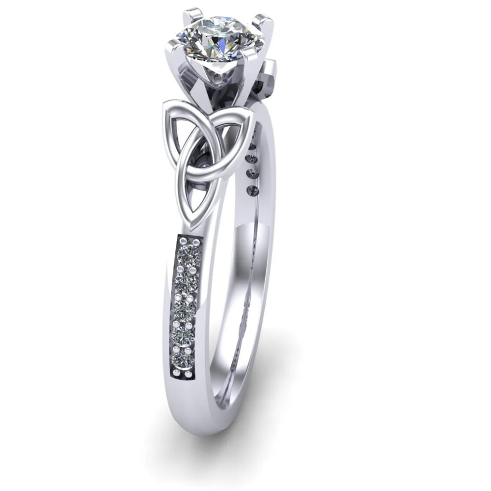 Celtic Engagement Ring AYLIN-1-WHITE-ROUND - Image 3