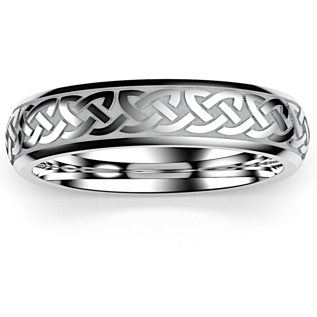 Celtic Heart Knot Wedding Ring UCELT1-TUNG5M-CHK - TUNGSTEN - Image 14