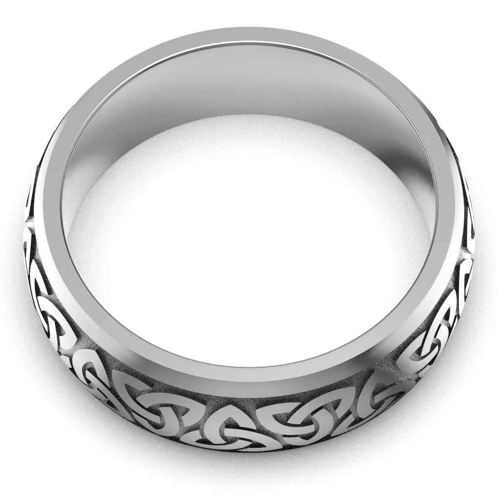 Celtic Trinity Knot Wedding Ring UCELT1-TITAN8M-TRINITY - TITANIUM - Image 14