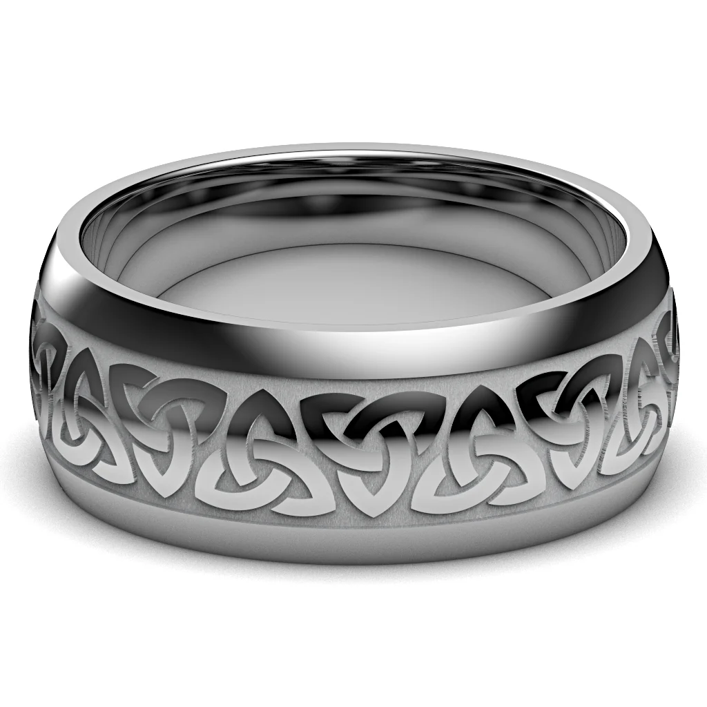 Celtic Trinity Knot Wedding Ring UCELT1-TUNG10M-TRINITY - TUNGSTEN - Image 9