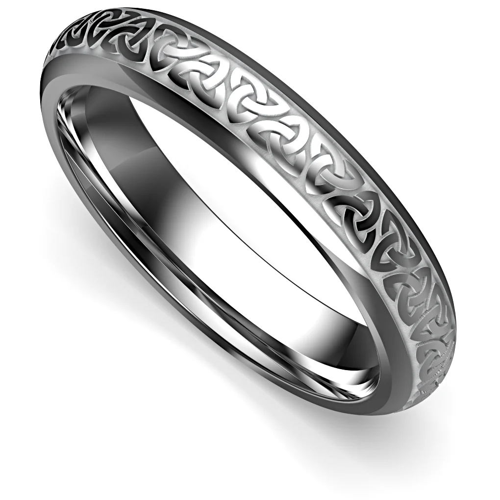 Celtic Trinity Knot Wedding Ring UCELT1-TUNG4M-TRINITY - TUNGSTEN - Image 10