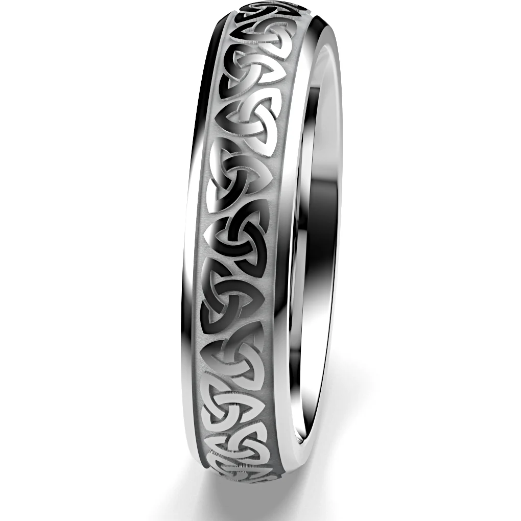 Celtic Trinity Knot Wedding Ring UCELT1-TUNG5M-TRINITY - TUNGSTEN - Image 15