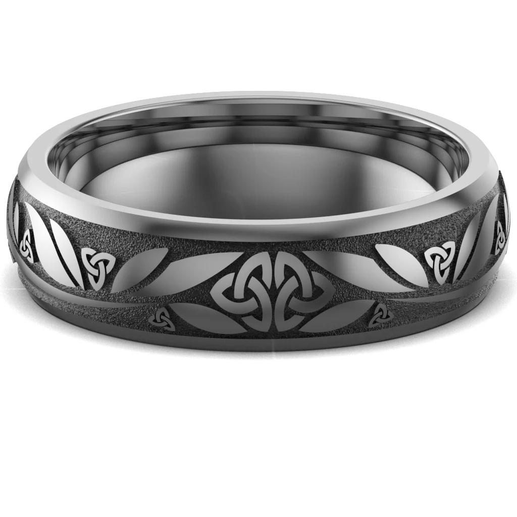Celtic Wedding Ring ASI-UCELT1-TITAN6M - TITANIUM - Image 4