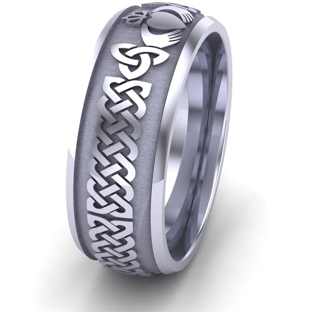 Claddagh Wedding Ring UCL1-PLATINUM8M - Platinum - Image 5