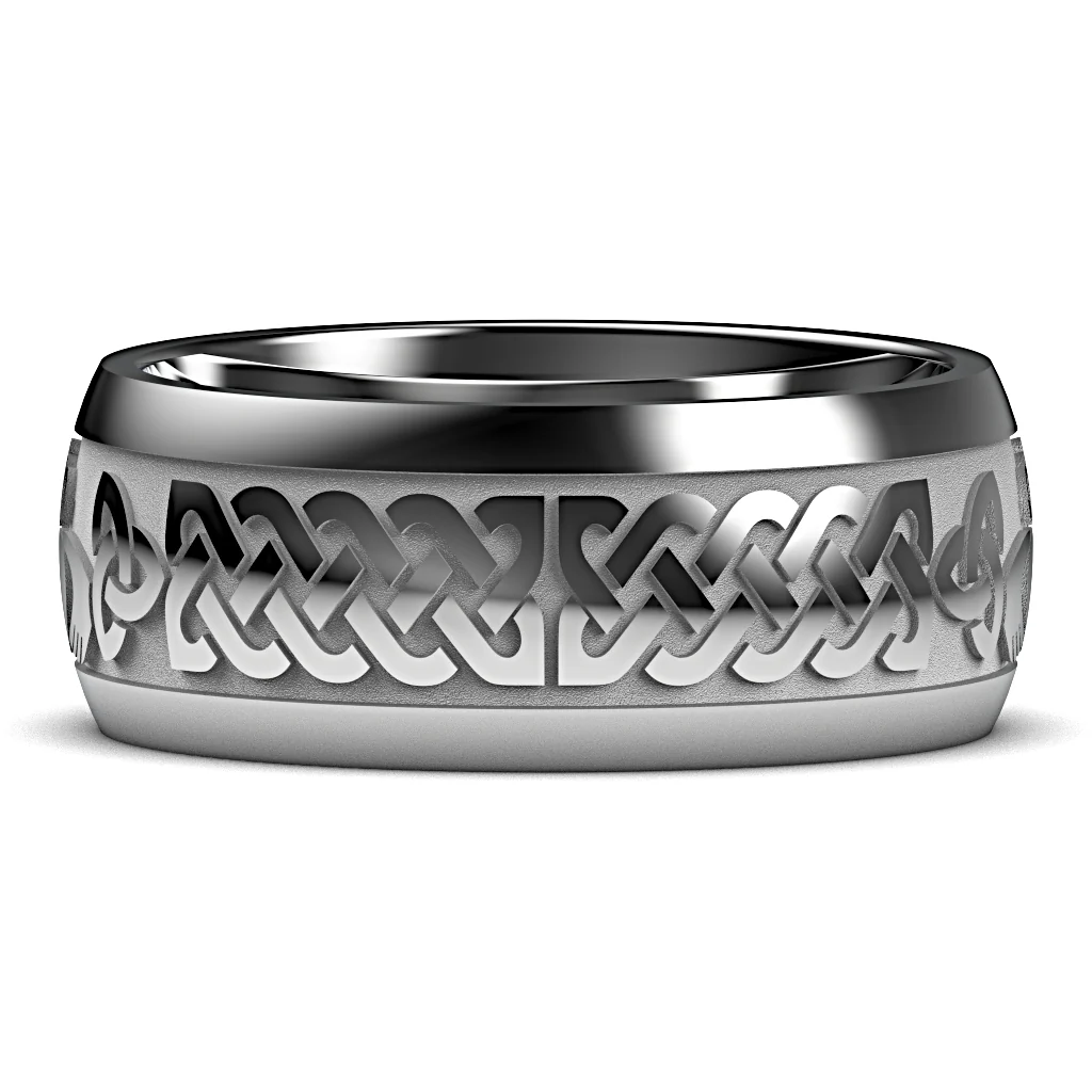 Claddagh Wedding Ring UCL1-SLV10M - THICK RAIL Sterling Silver - Image 15