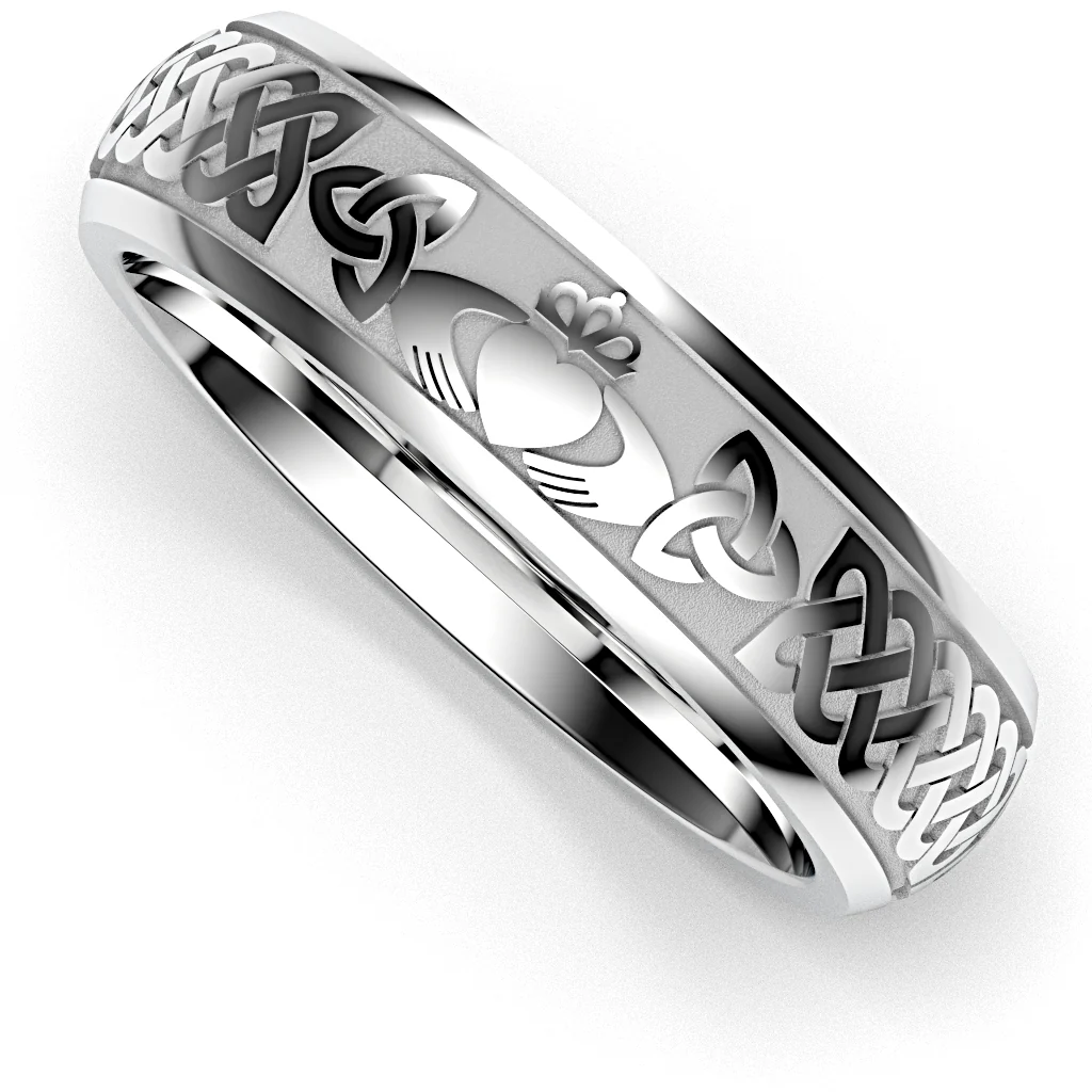 Claddagh Wedding Ring UCL1-SLV6M - Sterling Silver - Image 16