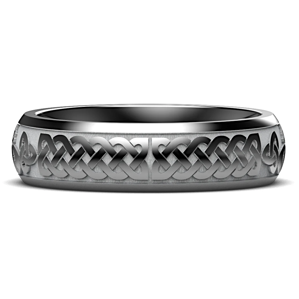 Claddagh Wedding Ring UCL1-TUNG6M - TUNGSTEN - Image 12