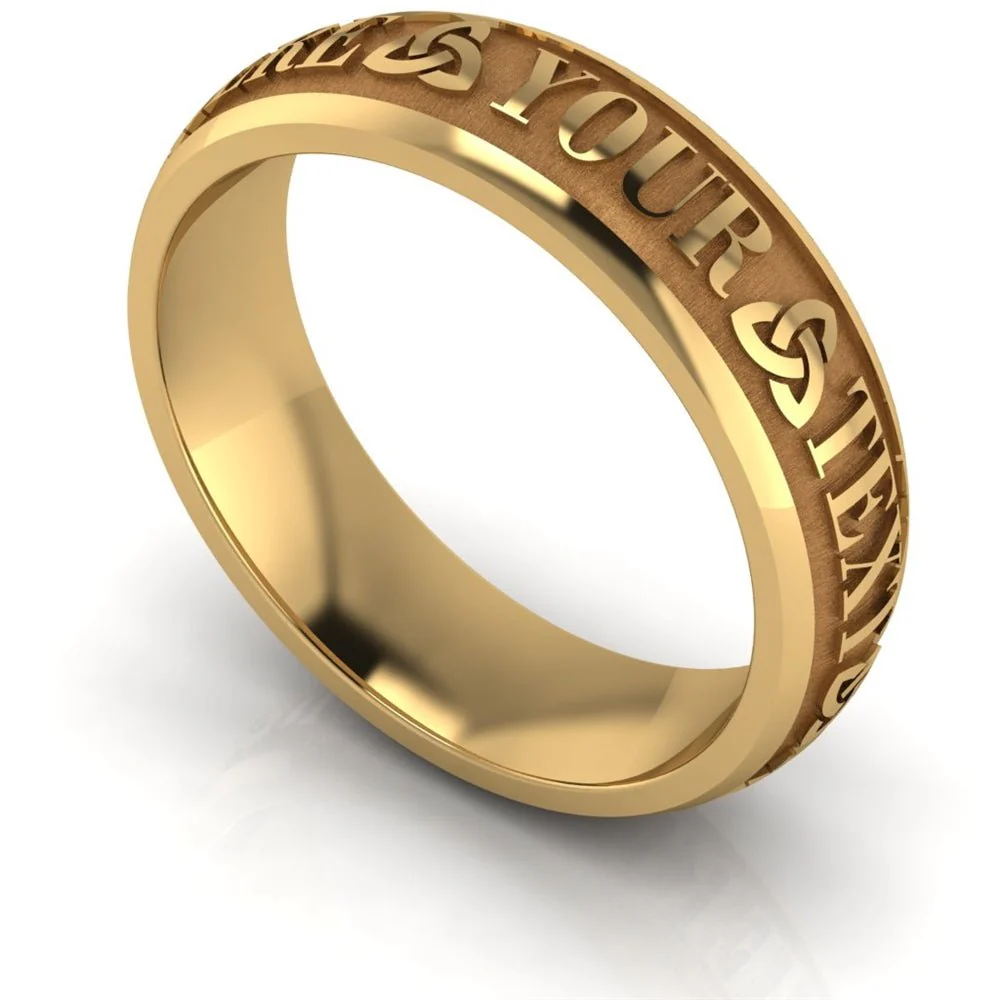 Custom Celtic Wedding Ring CUCEL1-14Y6M - Image 4