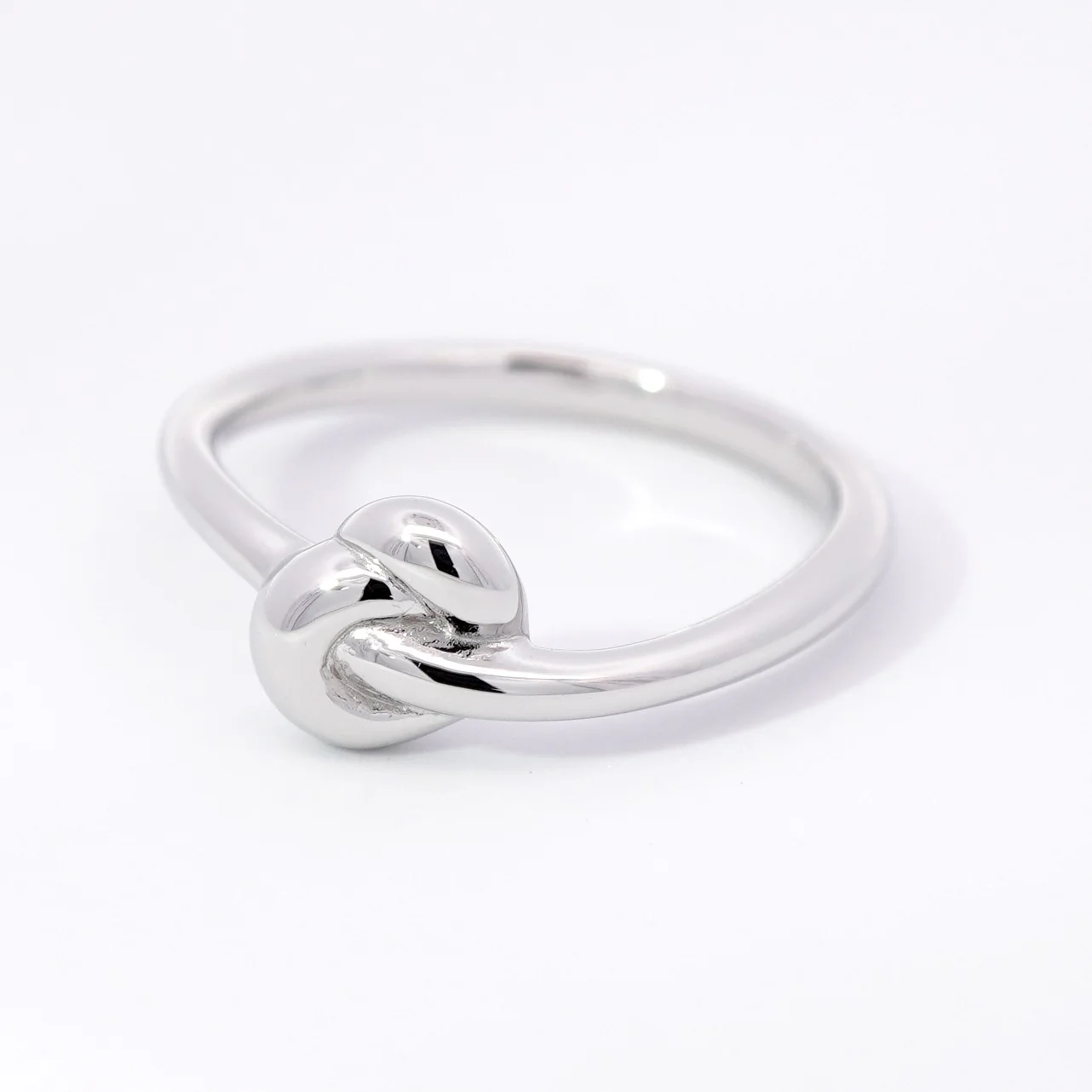 Sterling Silver Heavy Love Knot Promise Ring ULS-225773 - Image 2