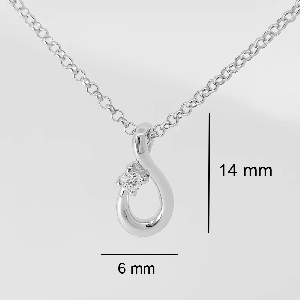 Sterling Silver Infinity Knot Pendant UPS-25724 - Image 3